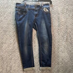 R.DISPLAY Jeans Denim‎ Skinny Fit Cropped Blue Jeans **READ**